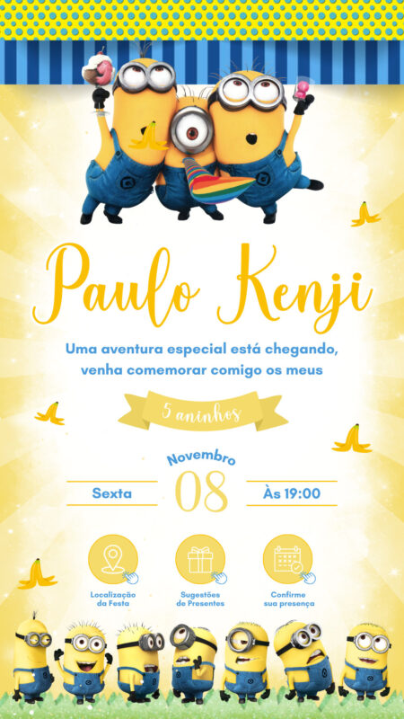 Convite Interativo - Minions