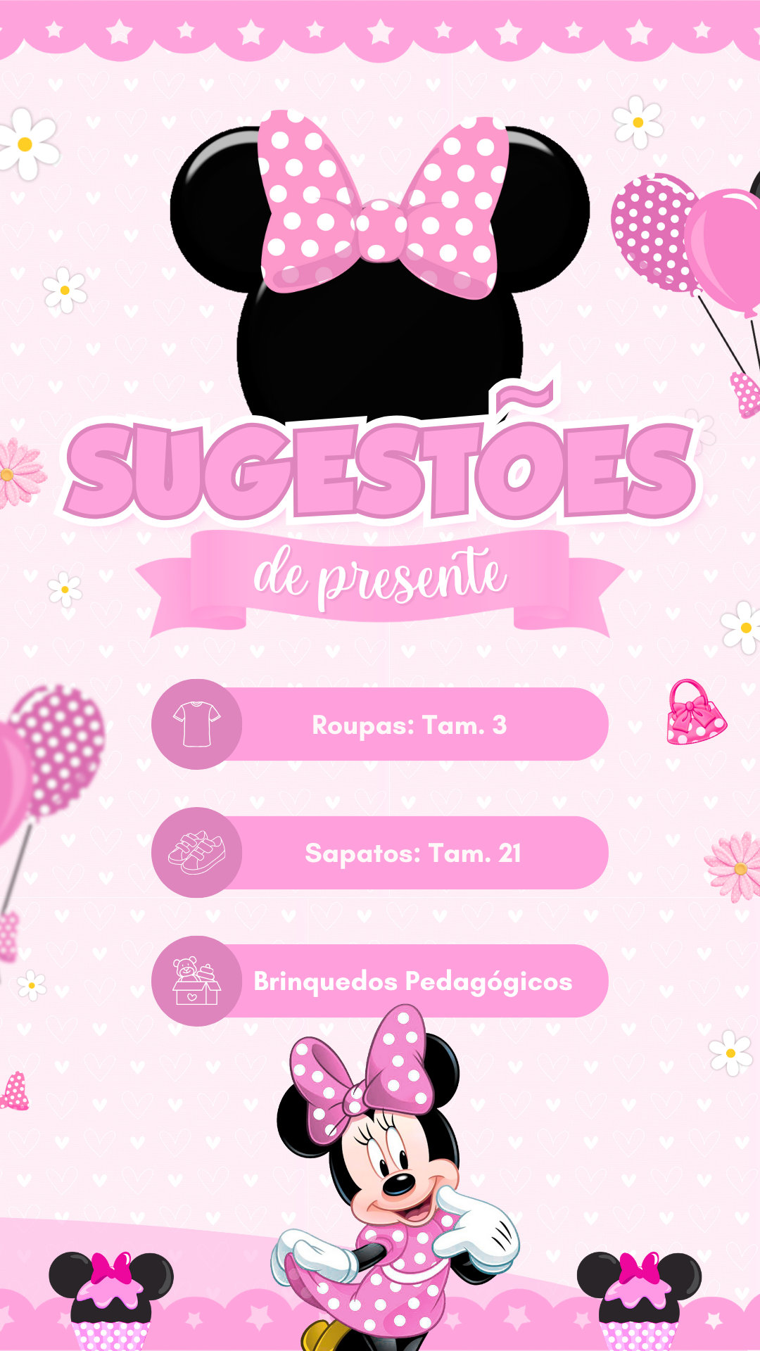 Convite Interativo - Minnie Rosa - Imagem 2