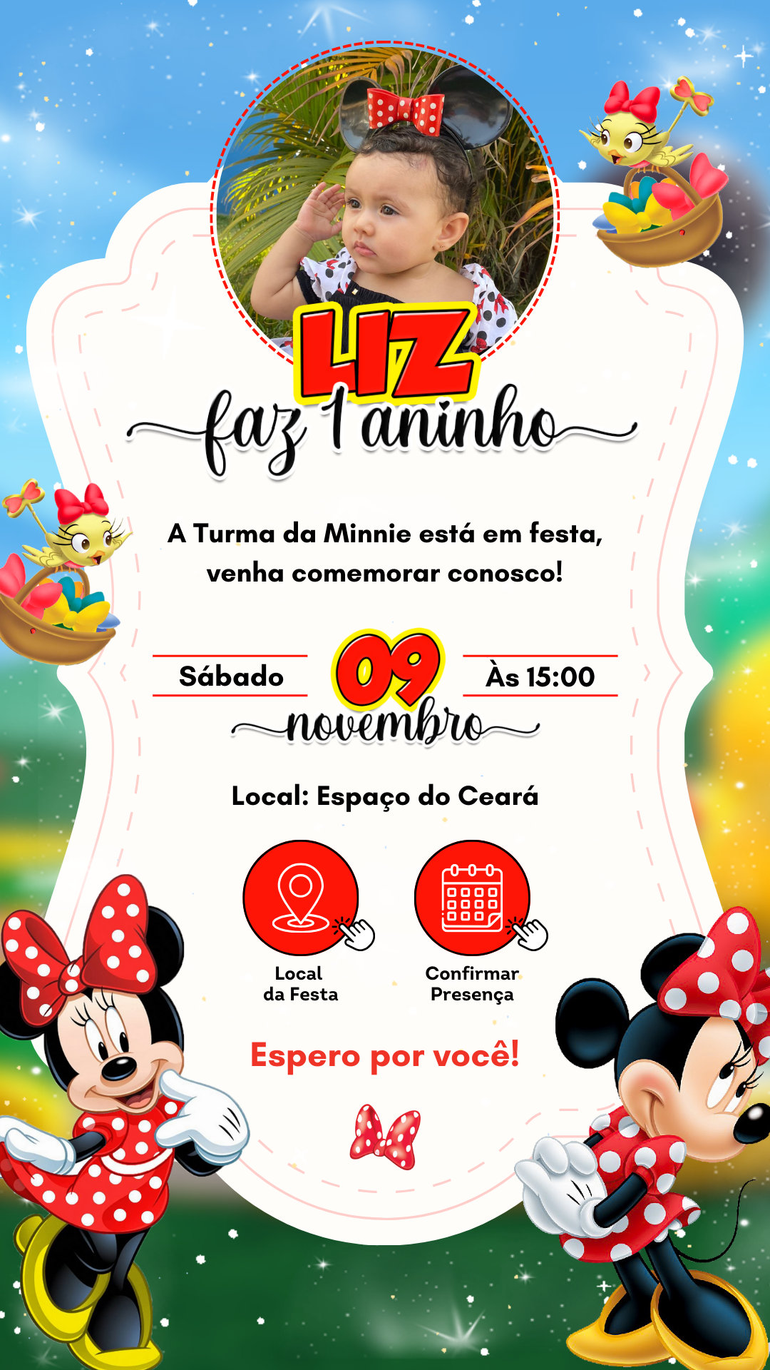 Convite Interativo - Minnie Vermlha #2