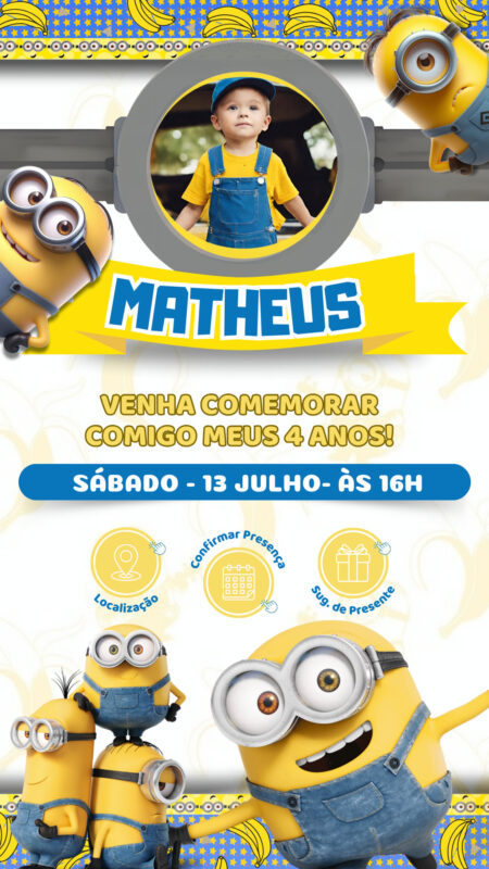 Convite Interativo - Minnions