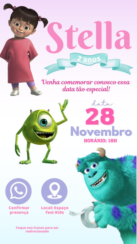 Convite Interativo - Monstros S.A