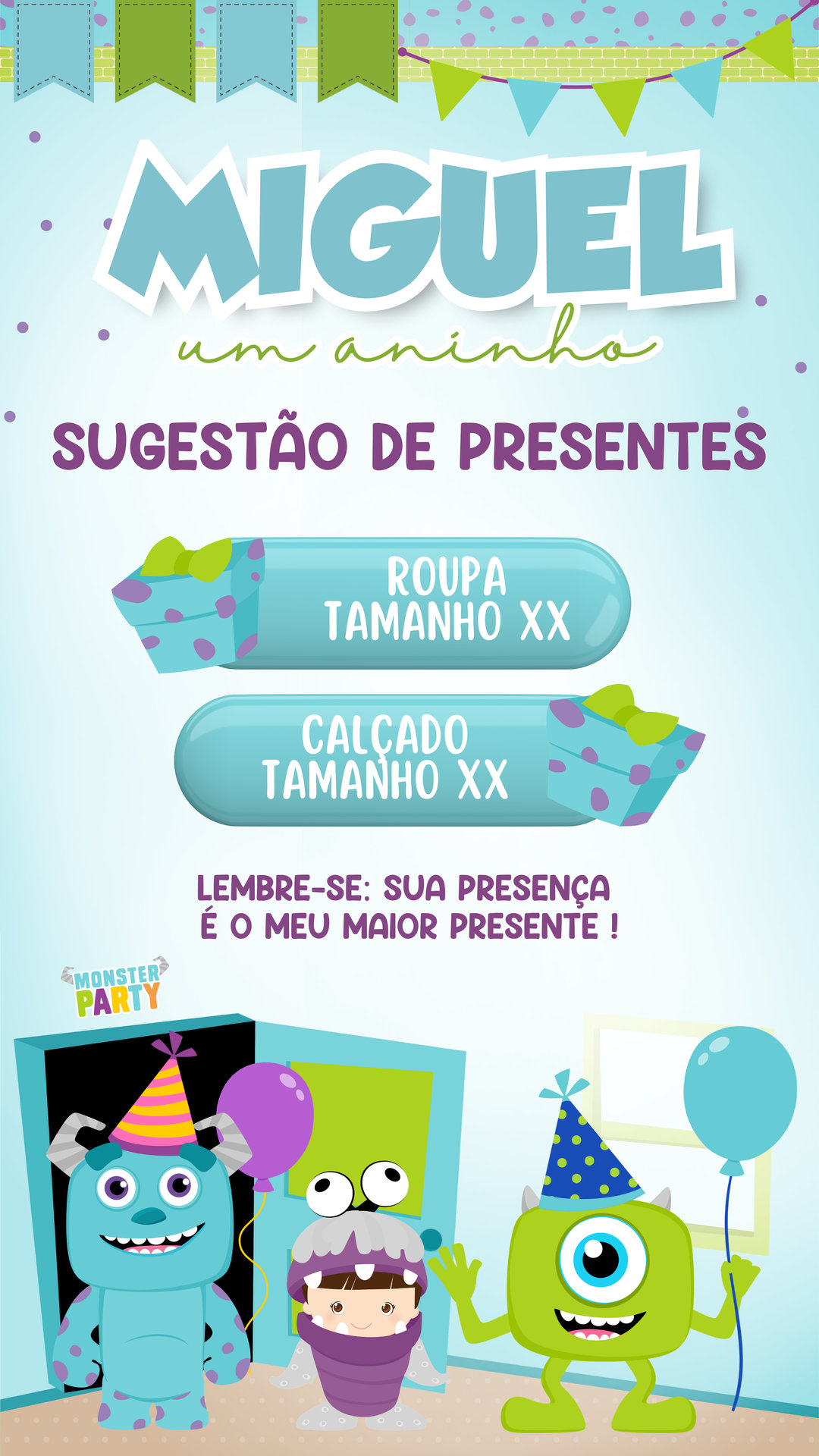 Convite Interativo - Monstros SA - Imagem 2