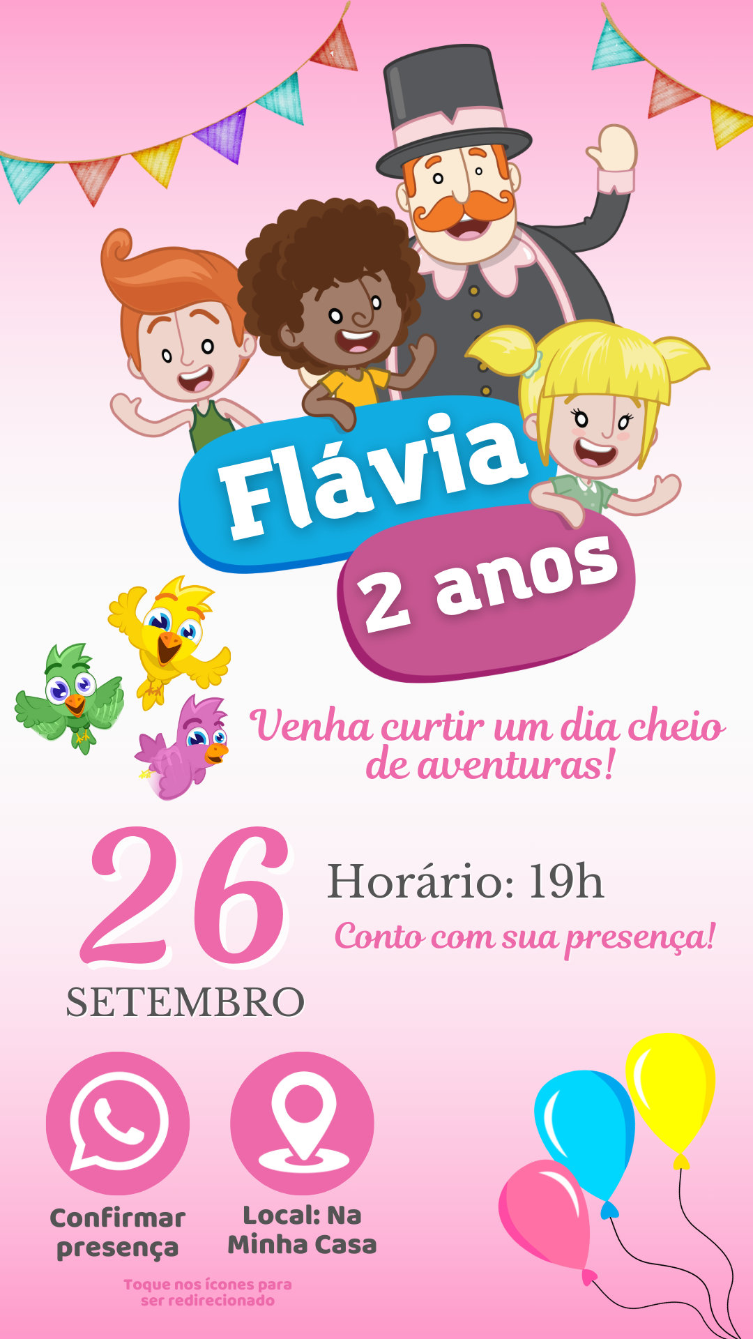 Convite Interativo - Mundo Bita Menina
