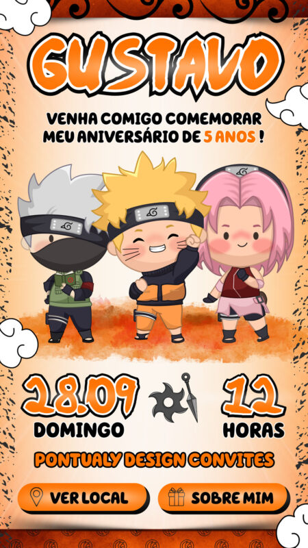 Convite Interativo - Naruto