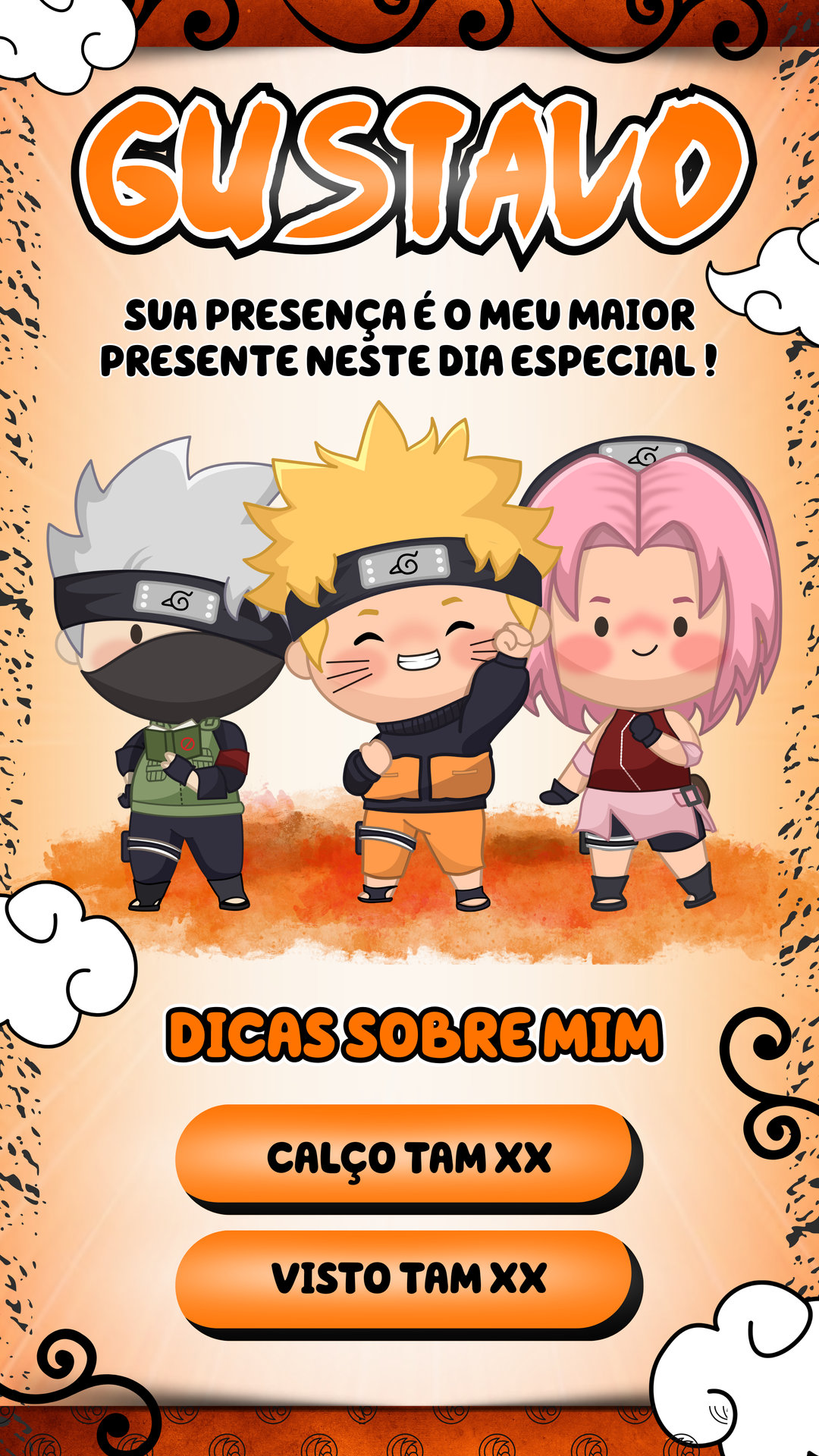 Convite Interativo - Naruto - Imagem 2