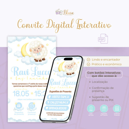 Convite Interativo - Ovelhinha
