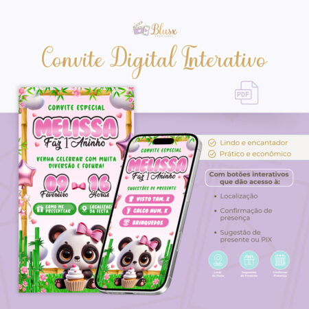 Convite Interativo - Panda