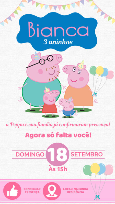 Convite Interativo - Peppa Pig