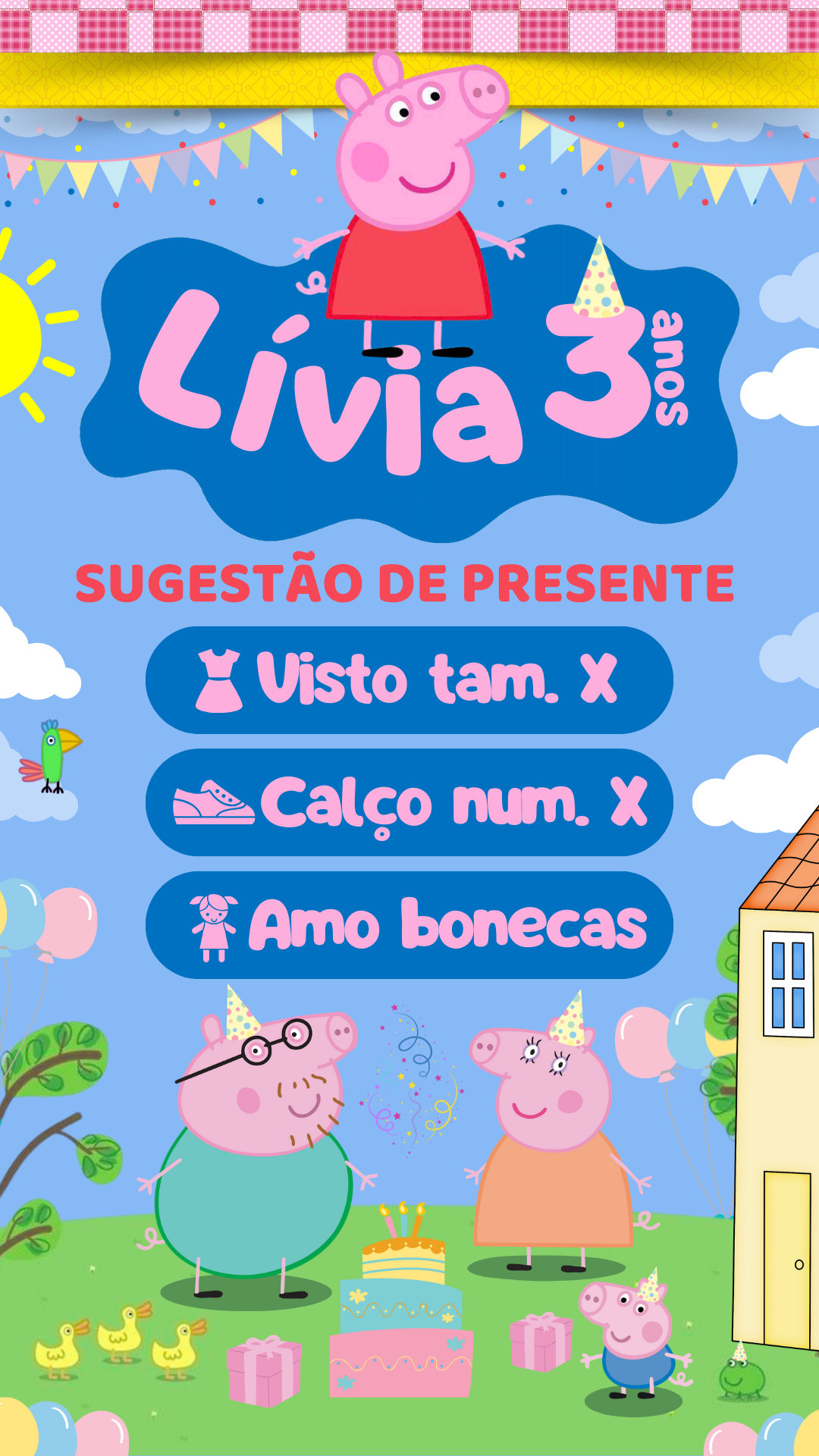 Convite Interativo - Peppa Pig - Imagem 2