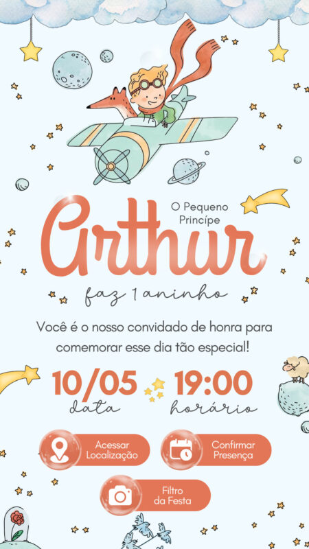 Convite Interativo - Pequeno Princípe