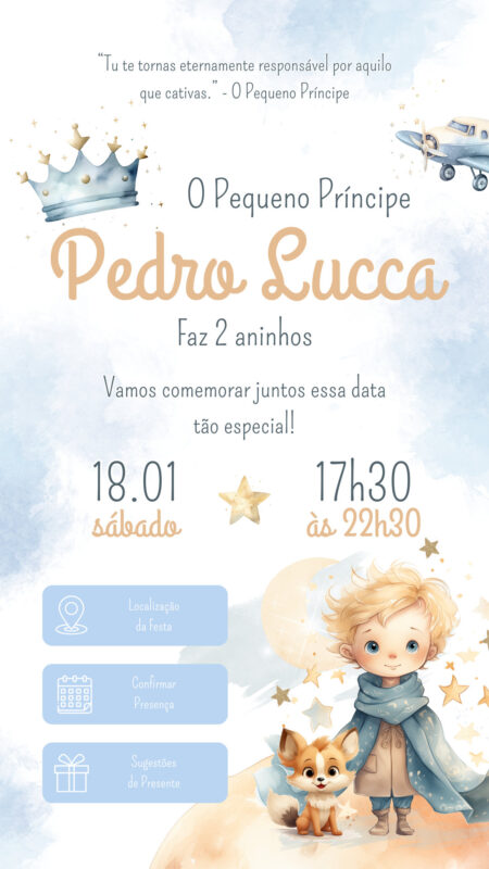 Convite Interativo - Pequeno Princípe