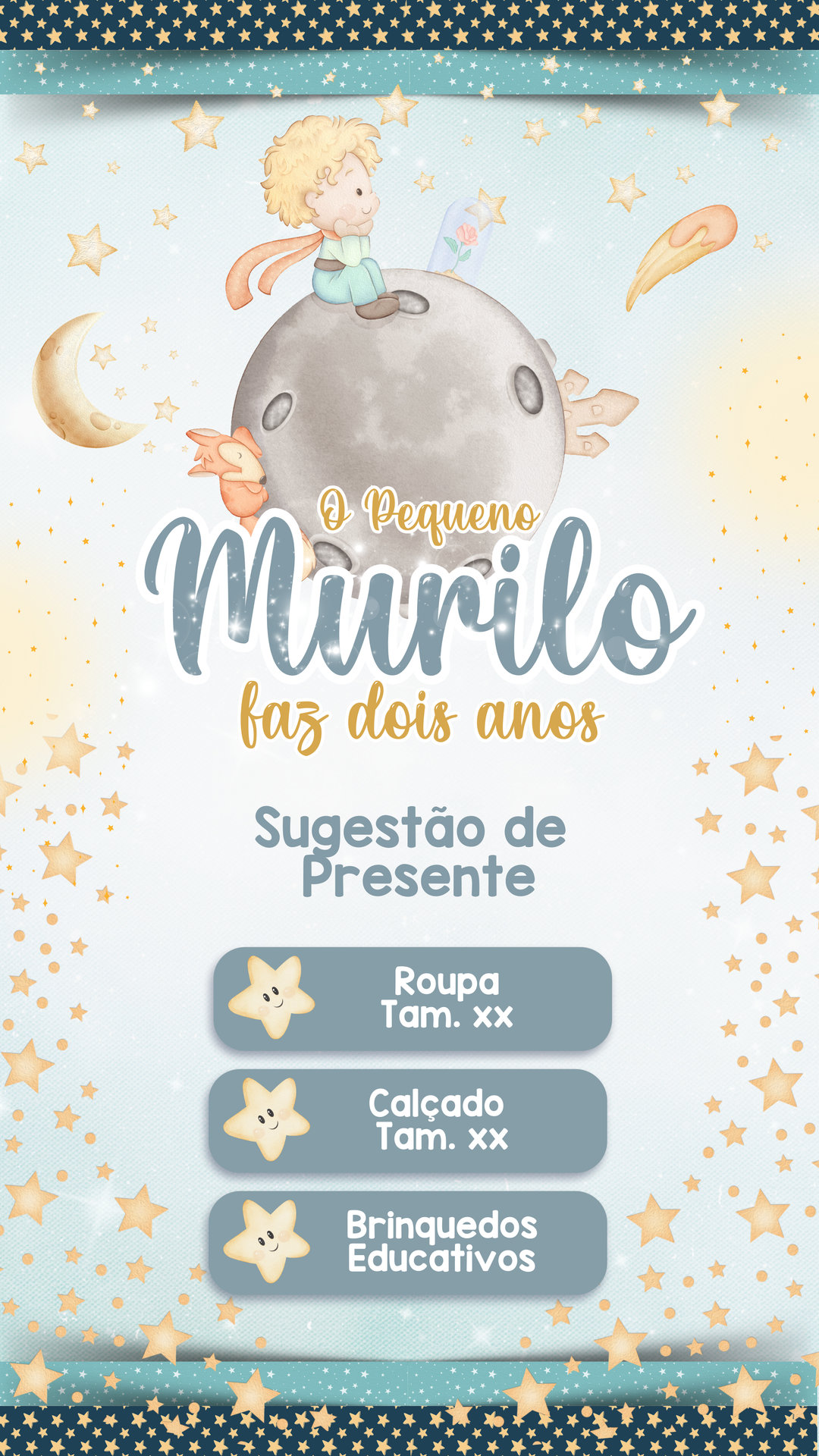 Convite Interativo - Pequeno Príncipe - Imagem 2