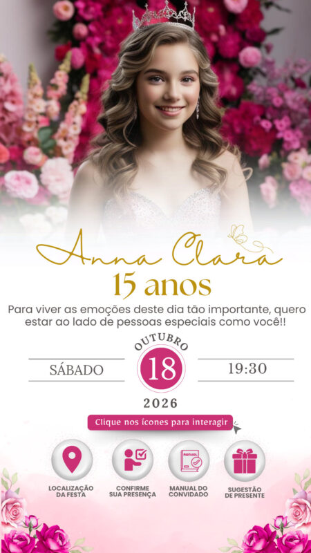 Convite Interativo -Pink 2