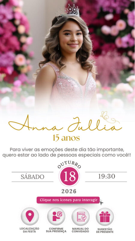 Convite Interativo -Pink 3