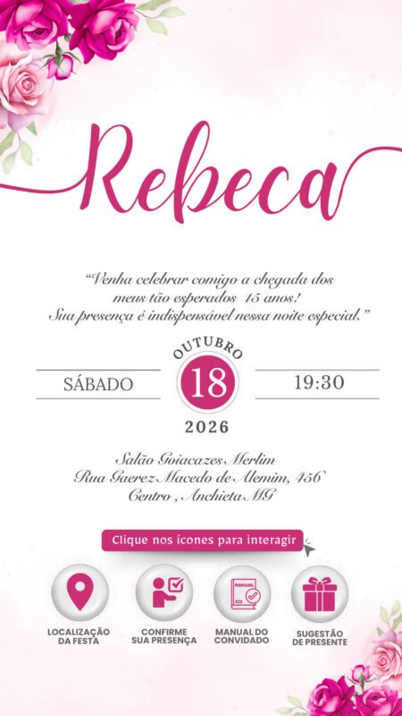 Convite Interativo -Pink 6