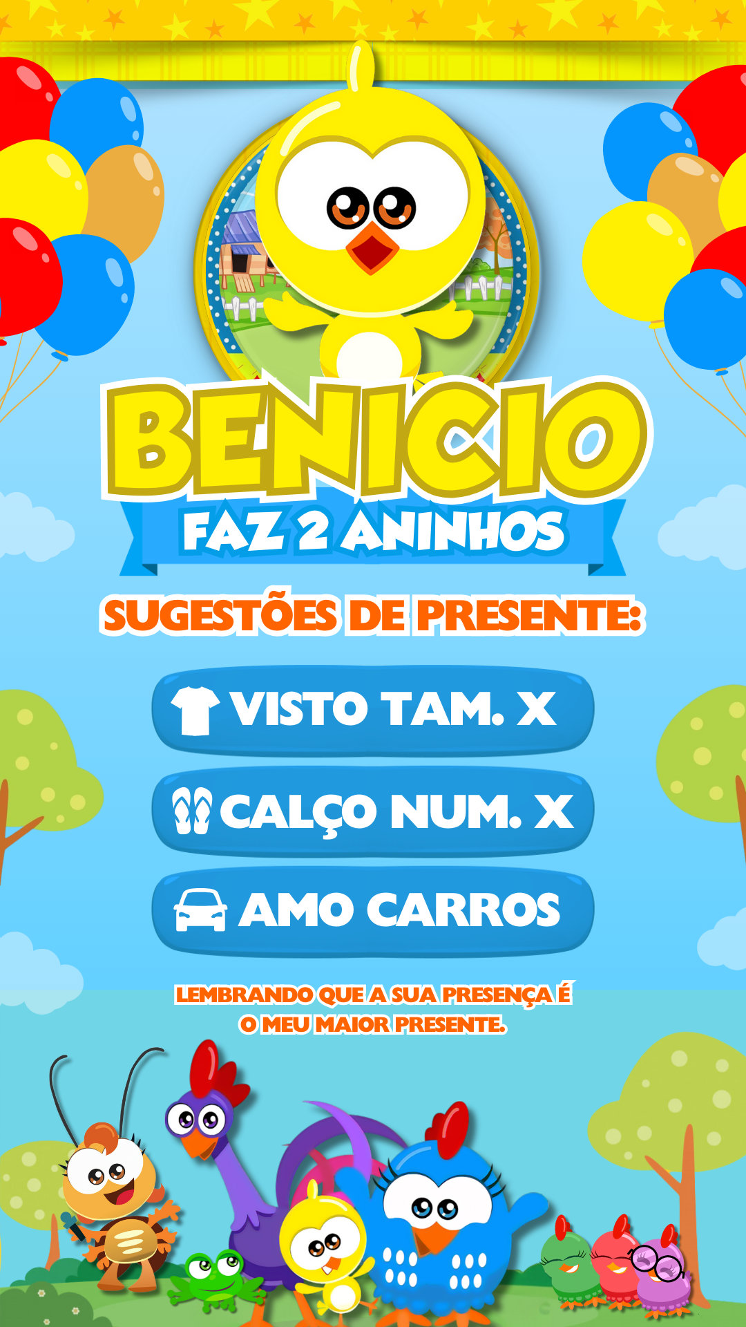 Convite Interativo - Pintinho Amarelinho - Imagem 2