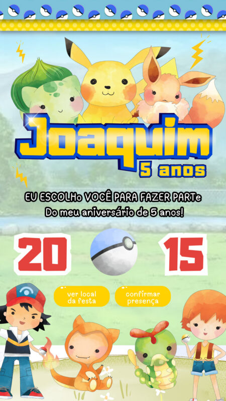 Convite Interativo - Pokemon