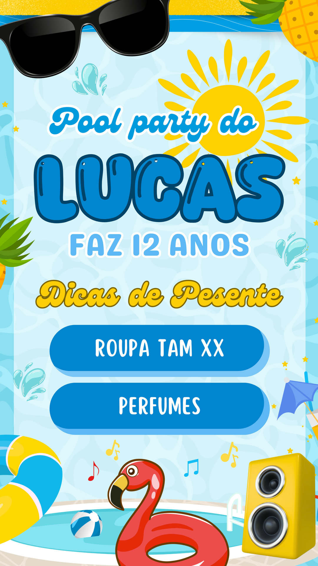 Convite Interativo - Pool Party Adulto - Imagem 2
