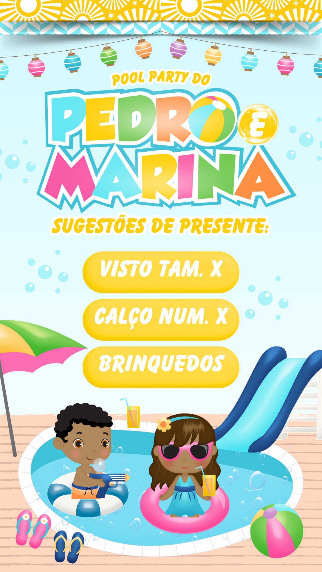 Convite Interativo - Pool Party Festa na Piscina - Imagem 2