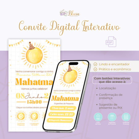 Convite Interativo - Primeira Volta Ao Sol