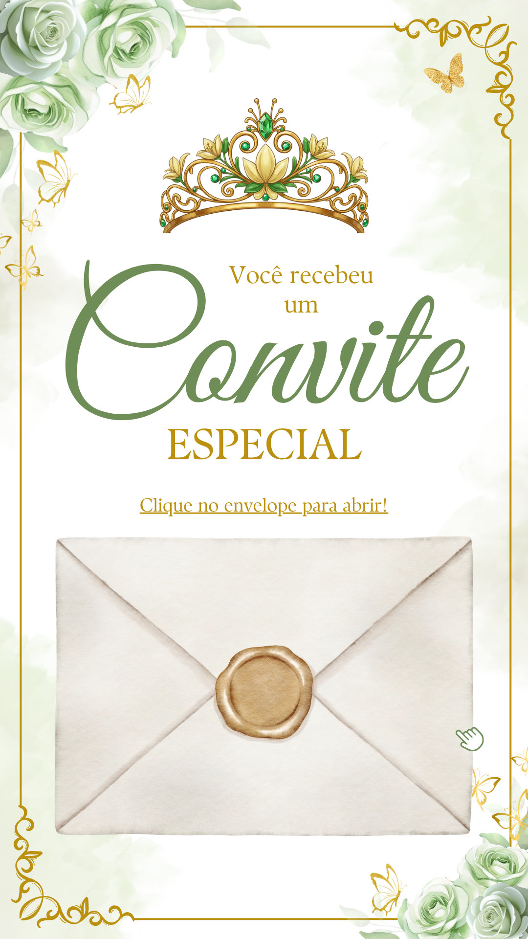 Convite Interativo - Princesa e o Sapo Tiana Verde 15 Anos - Imagem 3