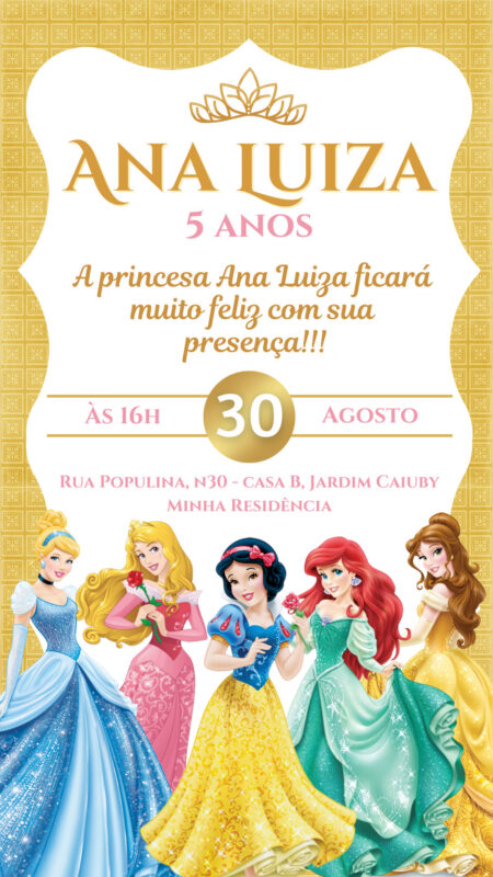 Convite Interativo - Princesas #2