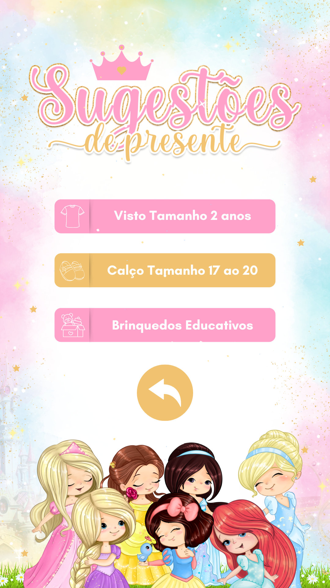 Convite Interativo - Princesas Cute - Imagem 2