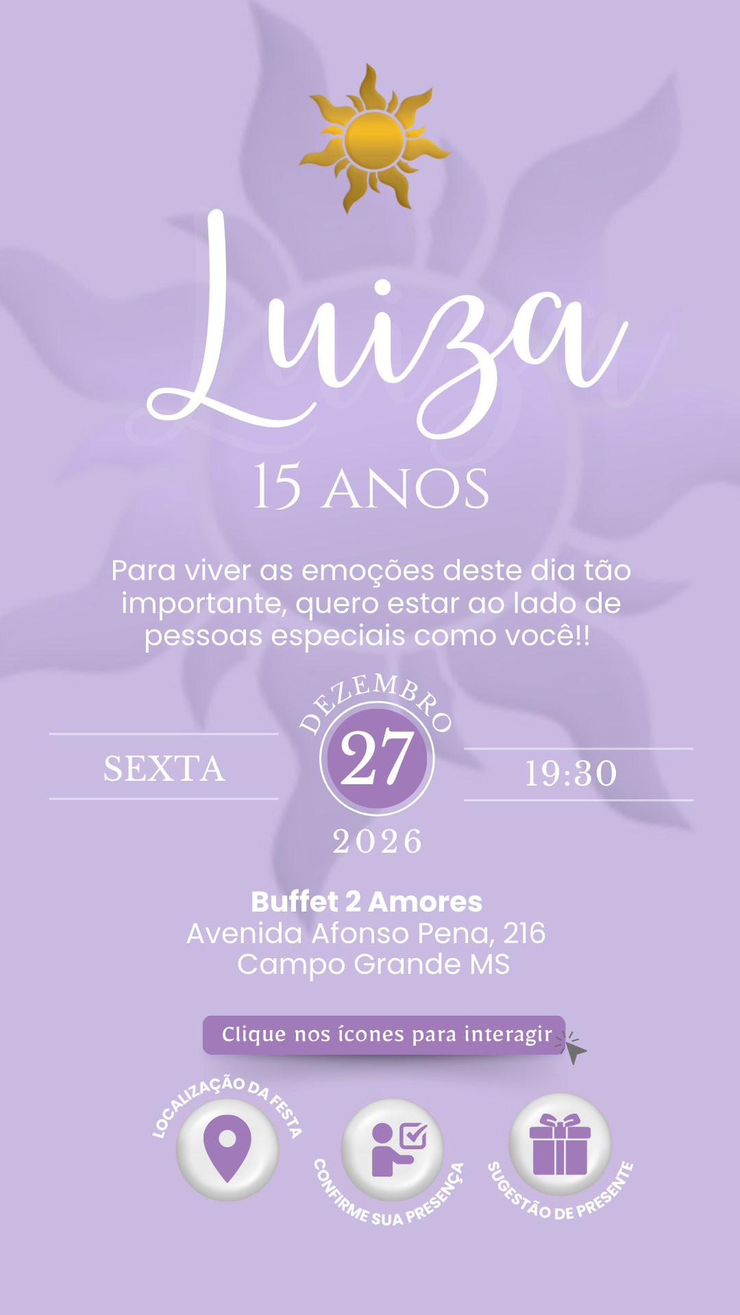 Convite Interativo -Rapunzel Lilás 12