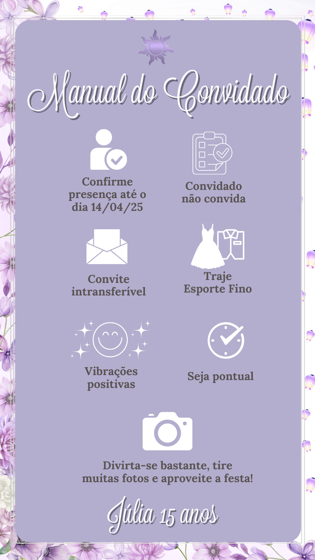 Convite Interativo -Rapunzel Lilás 3 - Imagem 6