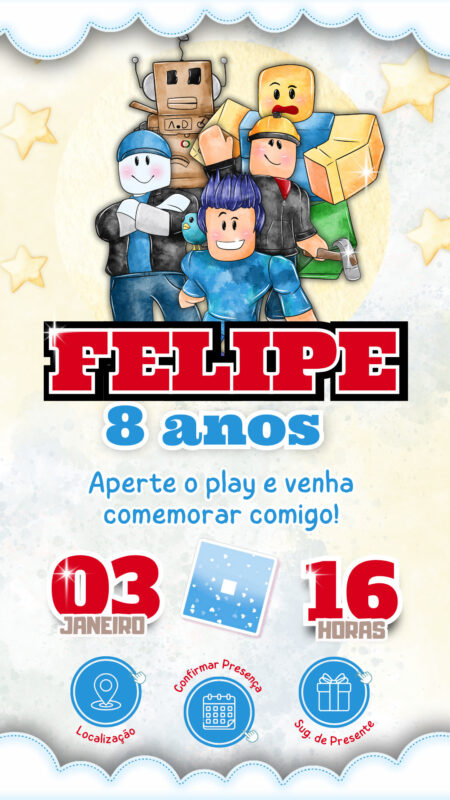 Convite Interativo - Roblox