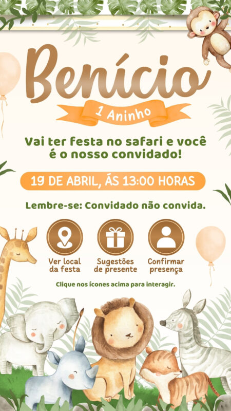 Convite Interativo - Safari