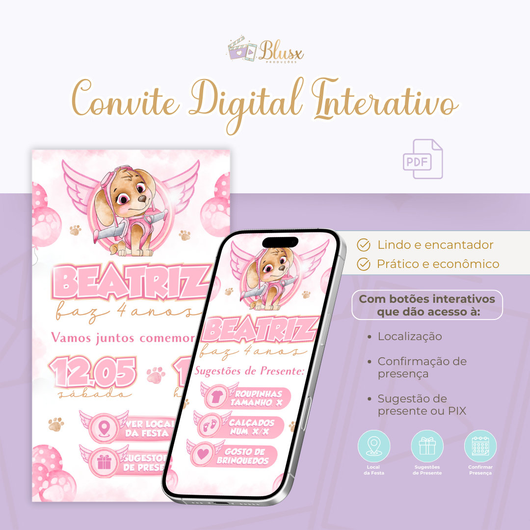 Convite Interativo - Skye