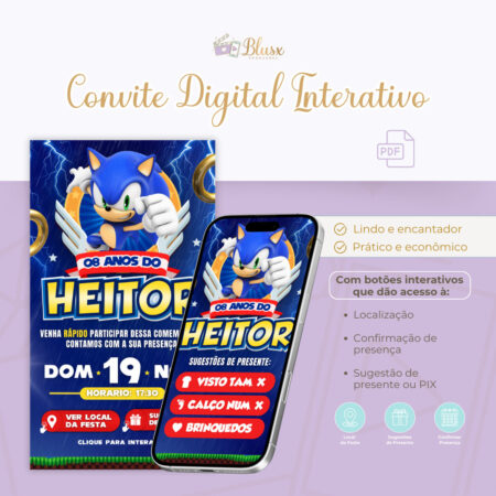 Convite Interativo - Sonic