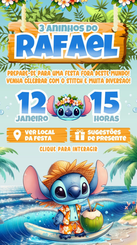 Convite Interativo - Stitch