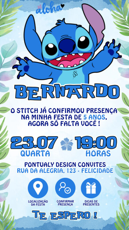 Convite Interativo - Stitch