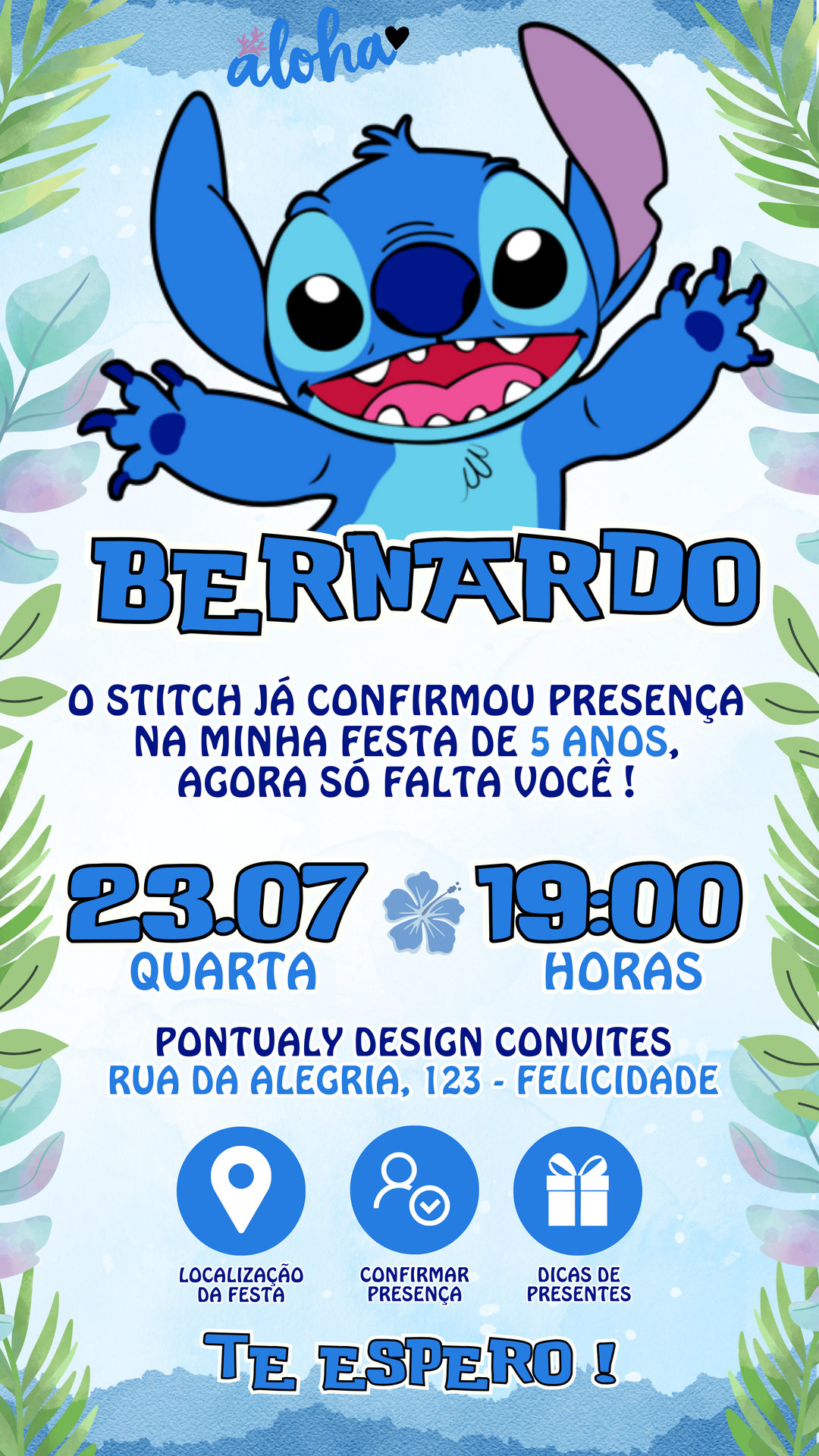 Convite Interativo - Stitch