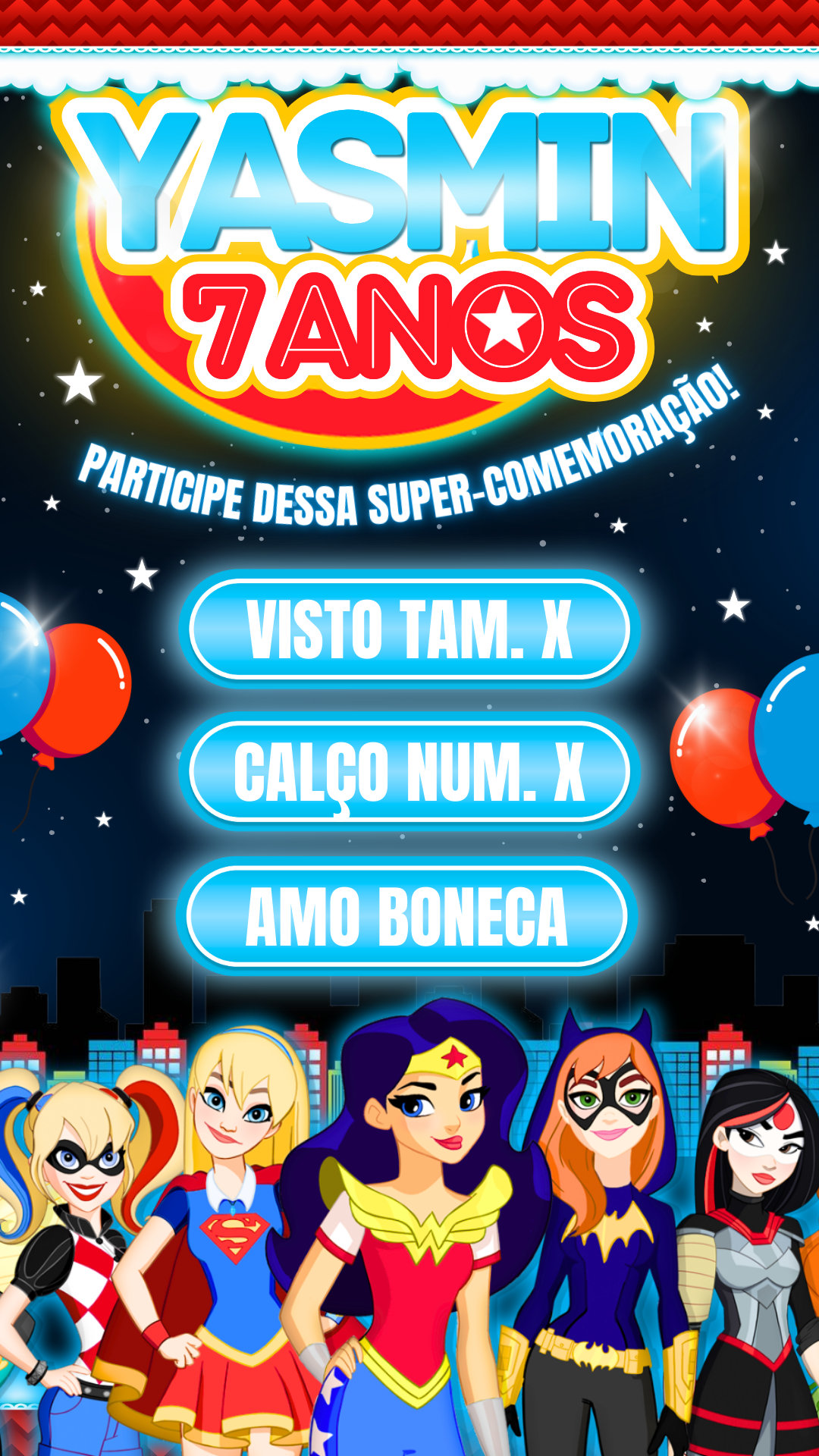 Convite Interativo - Super Hero Girls - Imagem 2