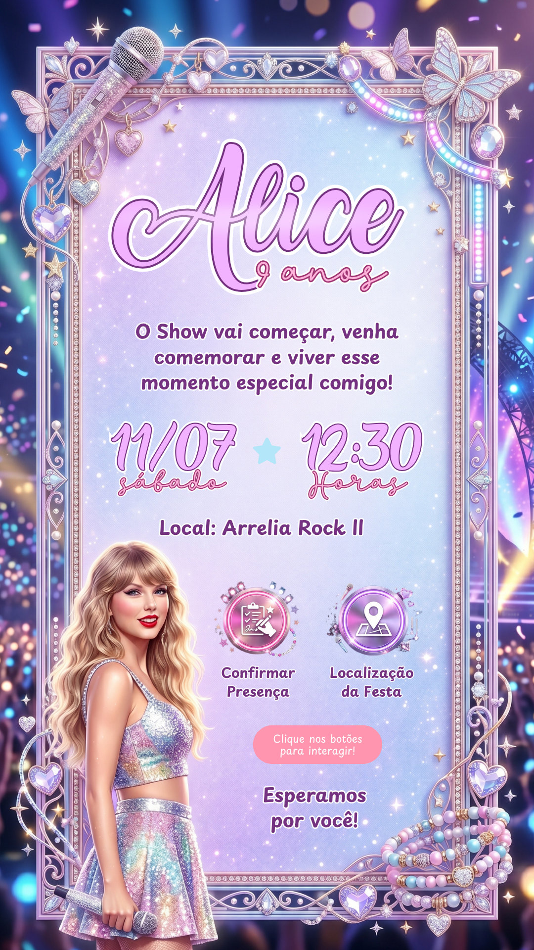 Convite Interativo - Taylor Swift