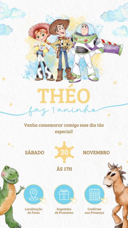 Convite Interativo - Toy Story #1