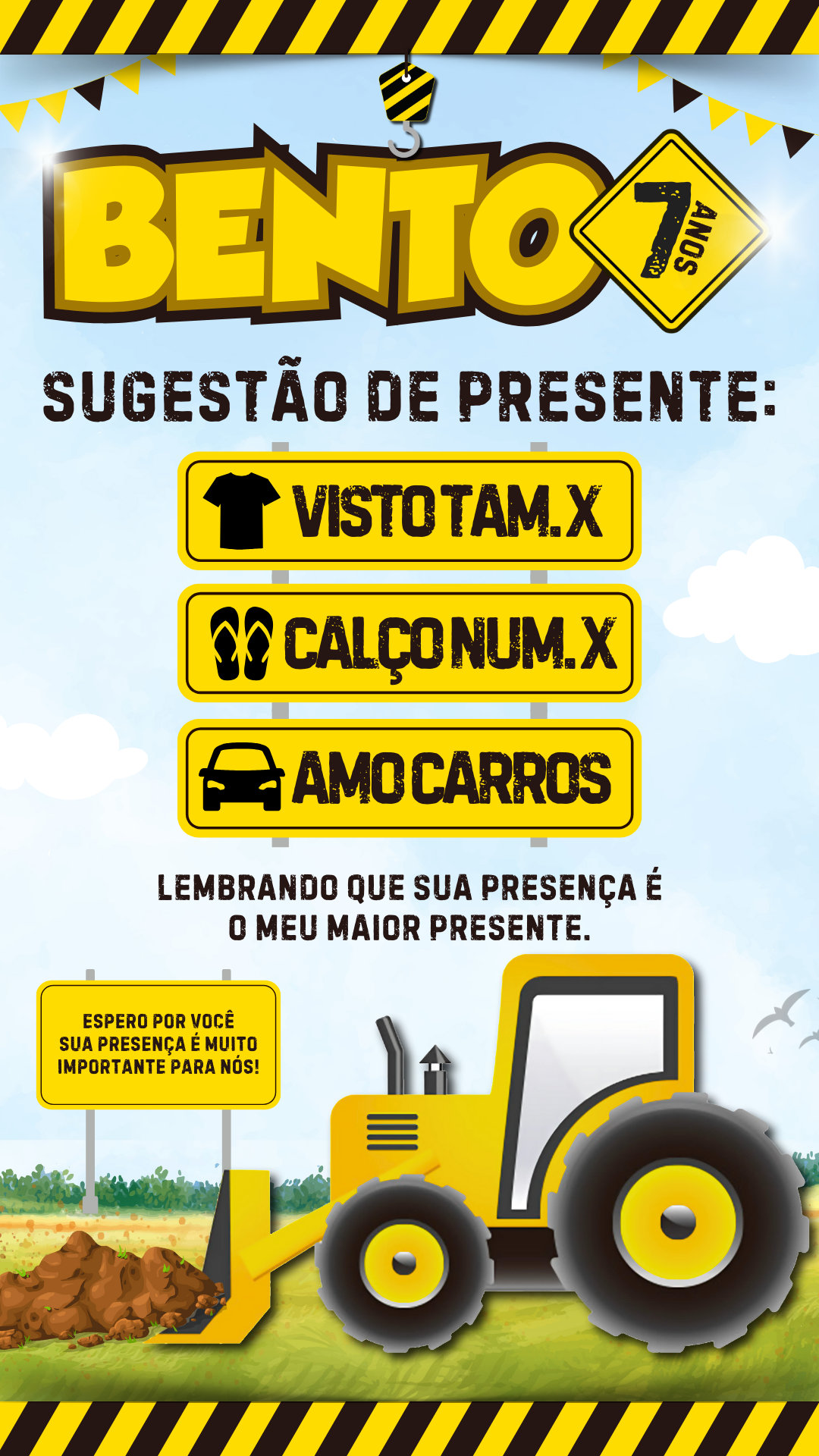 Convite Interativo - Trator - Imagem 2