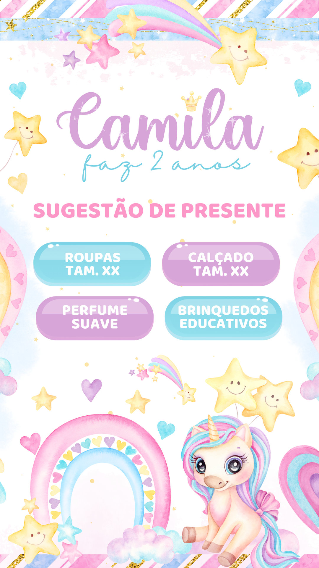 Convite Interativo - Unicórnio - Imagem 2
