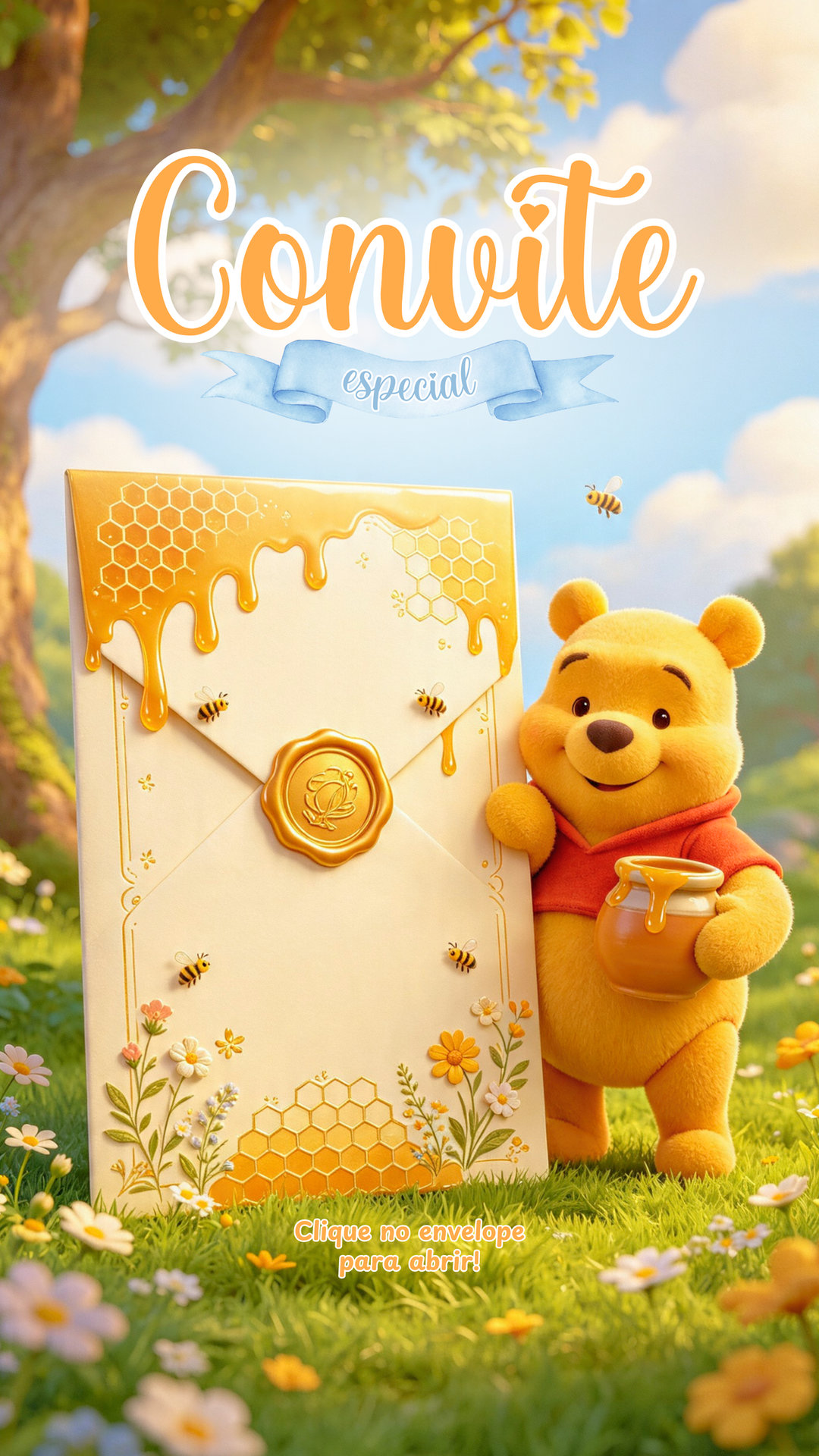 Convite Interativo - Urso Pooh - Imagem 2