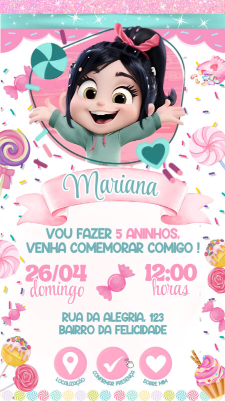 Convite Interativo - Vanellope