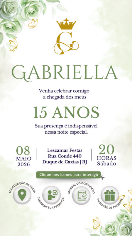 Convite Interativo - Verde 10