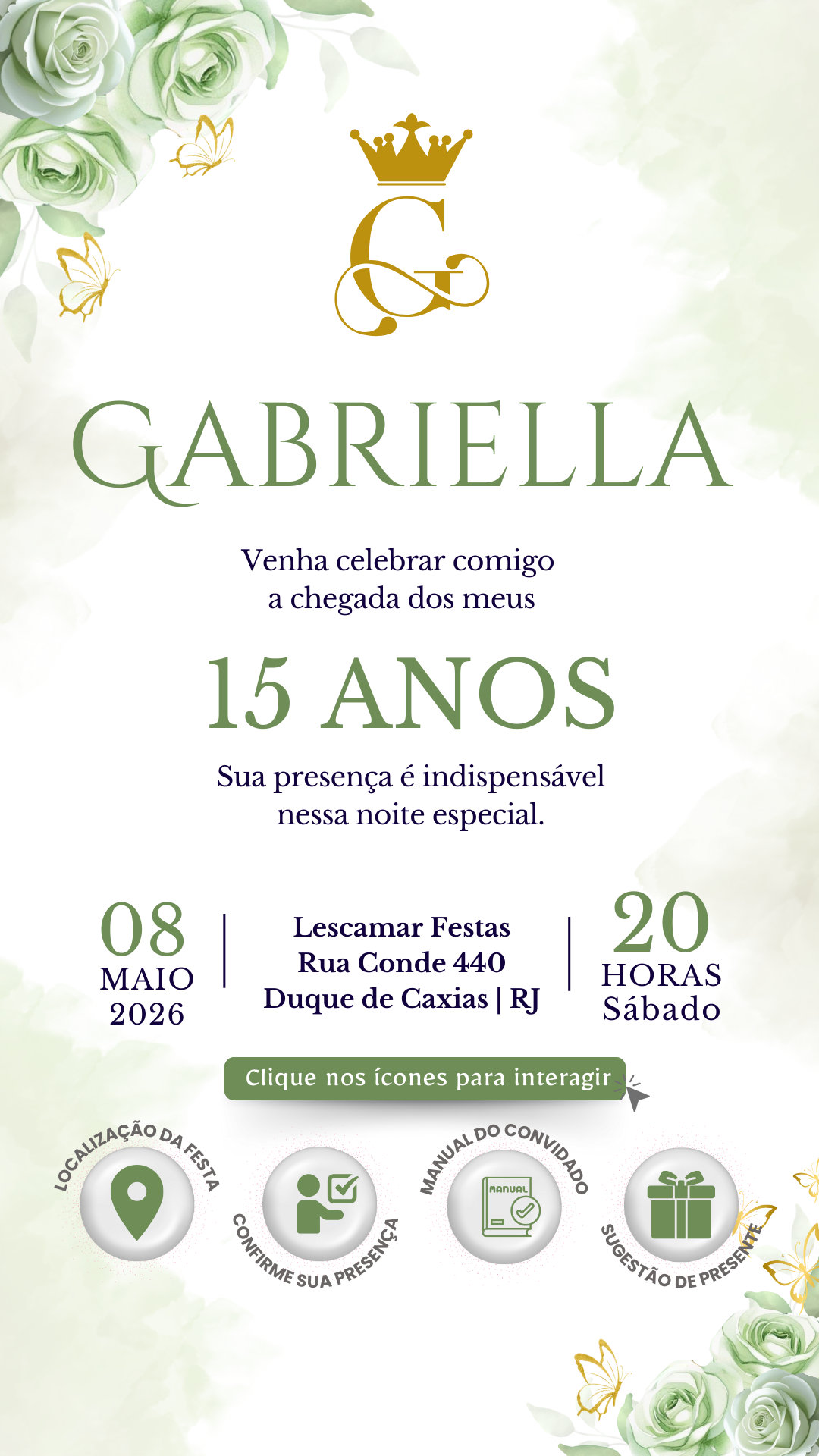 Convite Interativo - Verde 10
