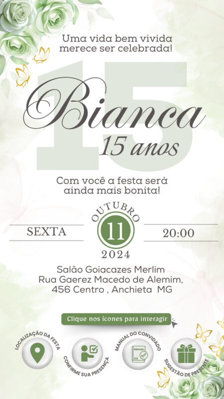 Convite Interativo - Verde 13