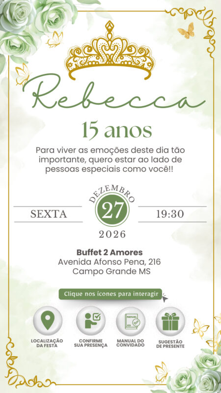 Convite Interativo - Verde 7