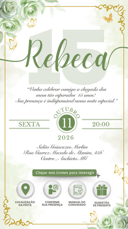 Convite Interativo - Verde 8