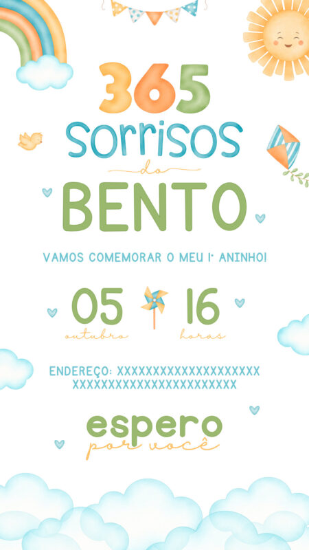 Convite Simples - 365 Sorrisos