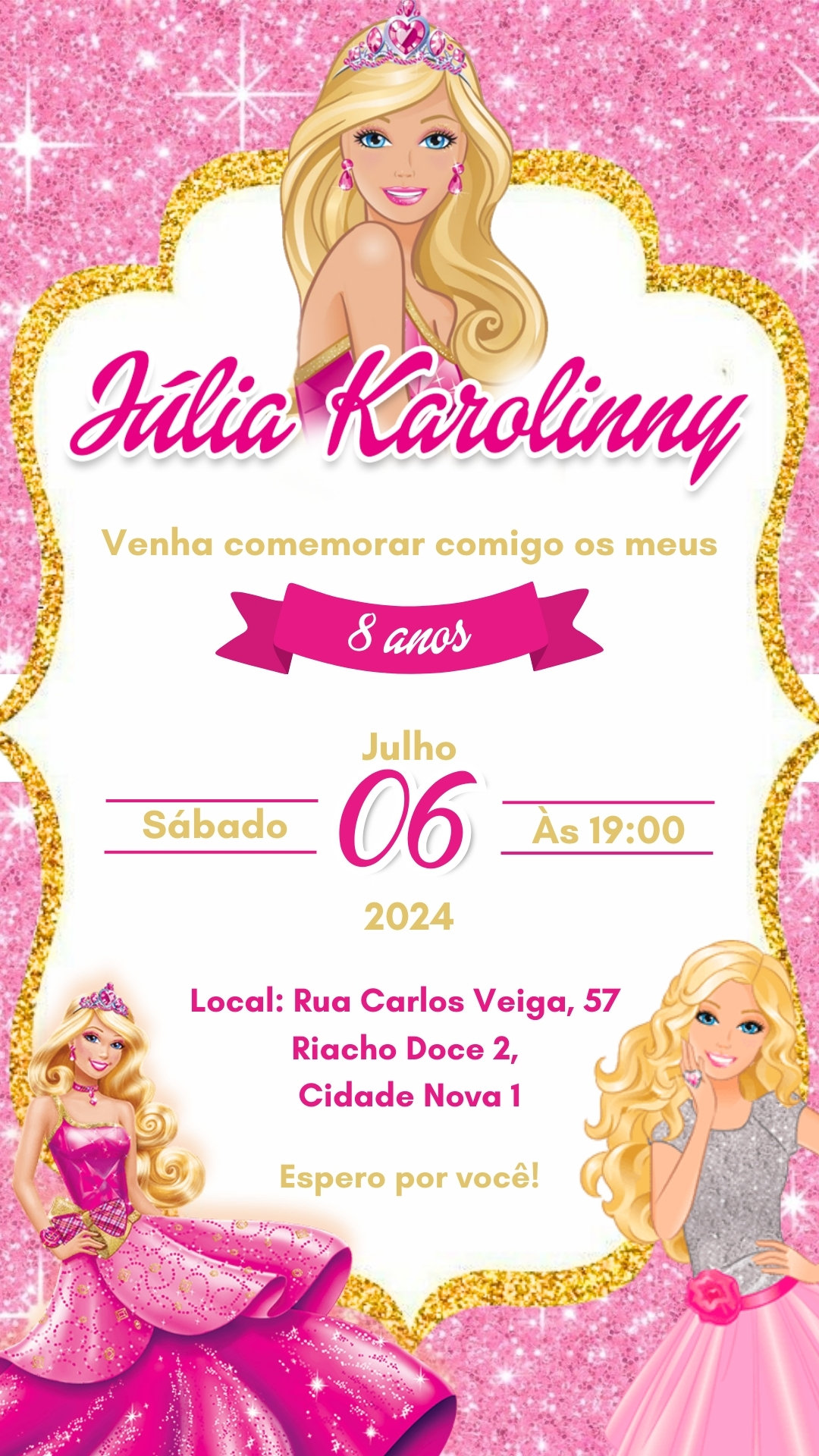 Convite Simples - Barbie #3